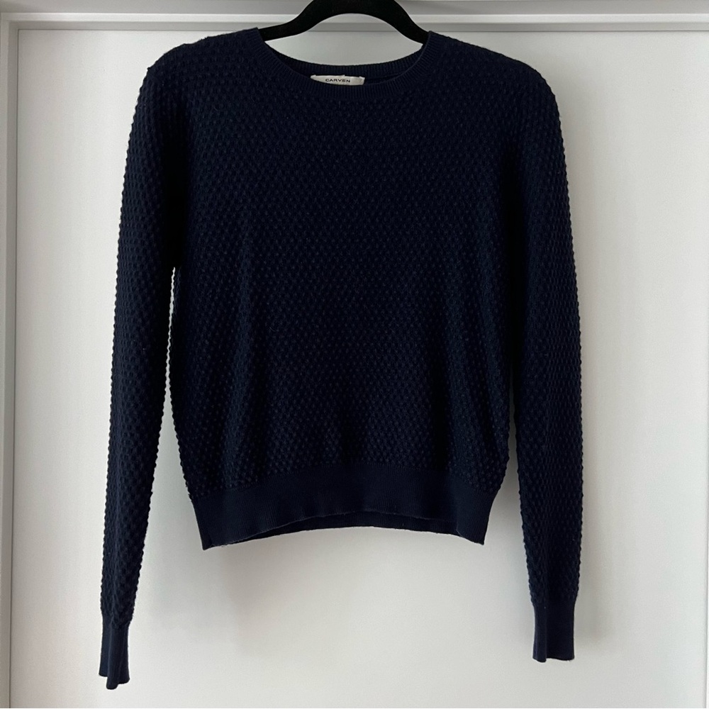 Carven Navy Blue Sweater - Size Small